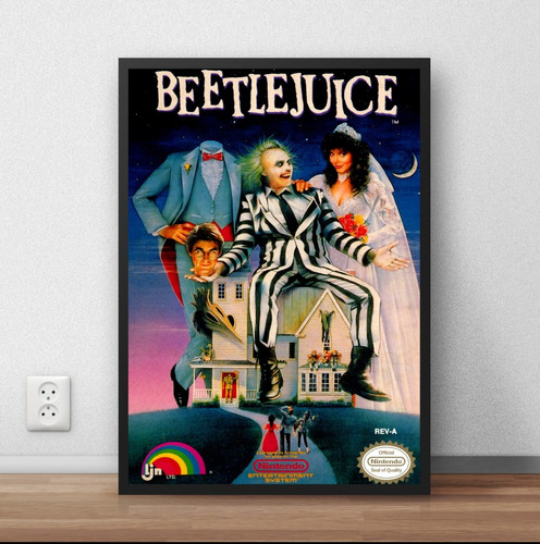 Quadro / Poster Emoldurado Beetlejuice Fantasmas P933