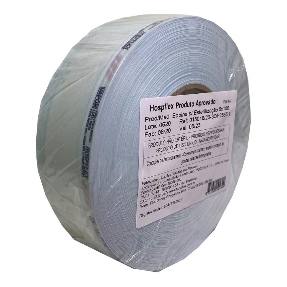 Bobinarolo Papel Cirúrgico Hospflex Autoclave Esterilização 5cm X 100m Shopee Brasil 6573