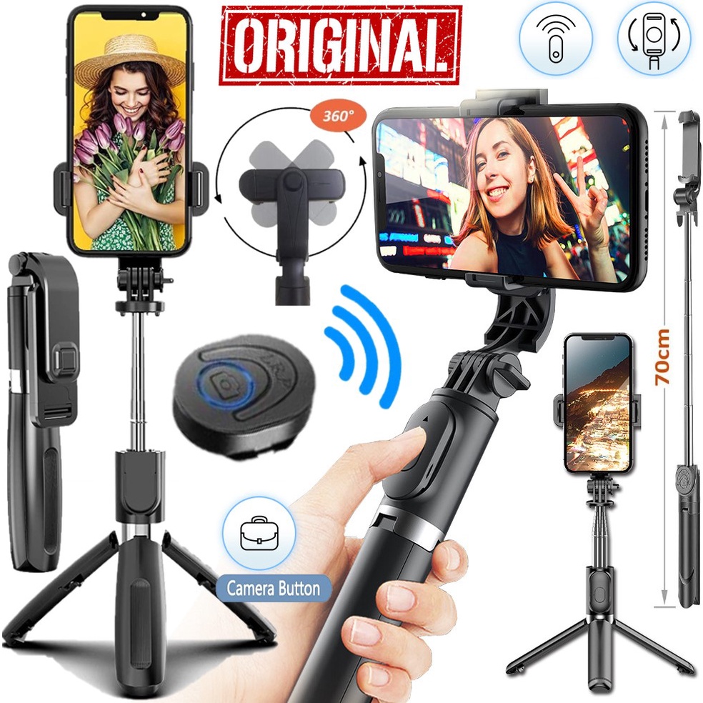 Estabilizador Com Tripé Pau de Selfie Suporte Celular Câmera Steadicam Articulado Gravação de Vídeo Blogueiro