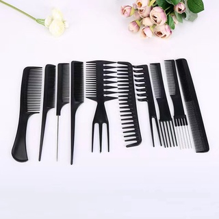 Kit 10 pente para cabelo E Barbeiro Profissional pente para cabelo