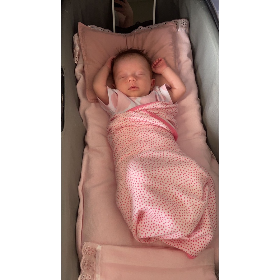 Manta Bebê Bolinha Rosa em Oferta na Shopee