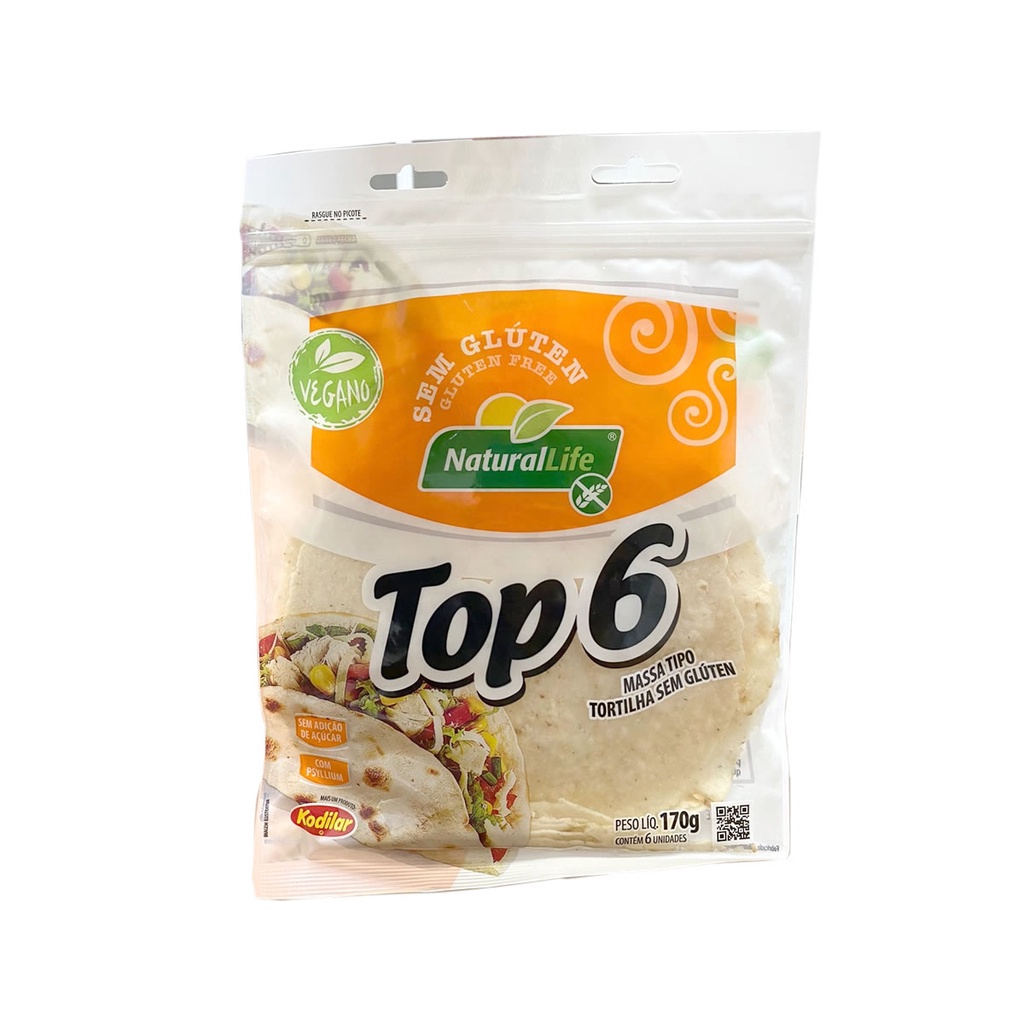 Top 6  Massa tipo Tortilha 170g - NaturalLife