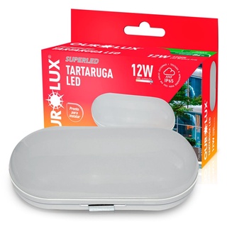 Luminaria Tartaruga Led Branco 12W 6500K Luz Branca Ourolux