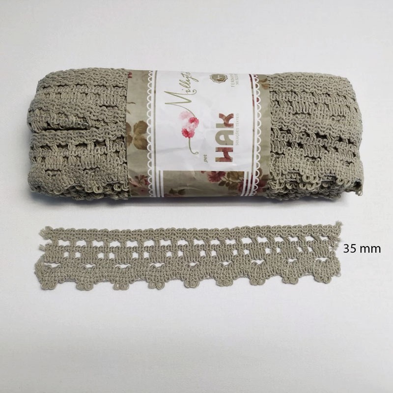 Renda by Millyta Vergara Cinza Dream - 35 mm