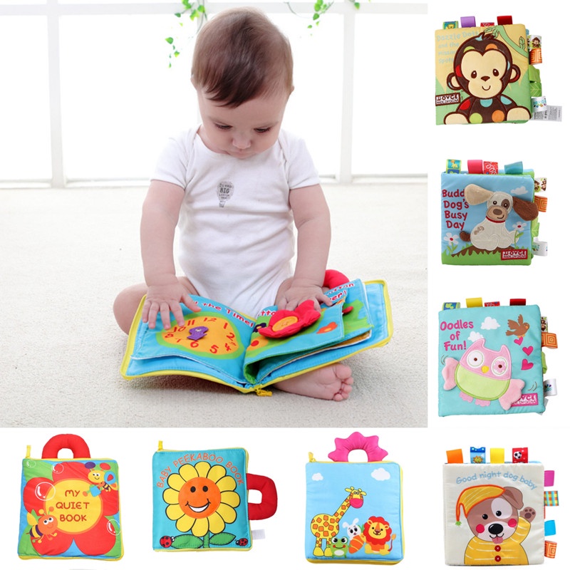 Livro De Pelúcia Flexível Educacional Para Bebês