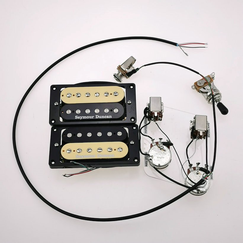 Guitar Kit Seymour Duncan Sh1n Sh4 Guitar Pickup 4c Conductor Wiring Harness Zebra Black 1 Set Reem Co In