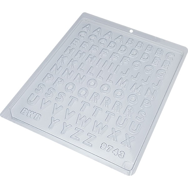 Forma Simples Mini Alfabeto 9743-(E4) em Acetato BWB Para Bombom e Doces de Chocolate e Confeitaria. - Home & Living