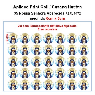 Aplique De Tecido Para Recortar Nossa Senhora Aparecida - Termocolante Definitivo_ Ref.: 9172