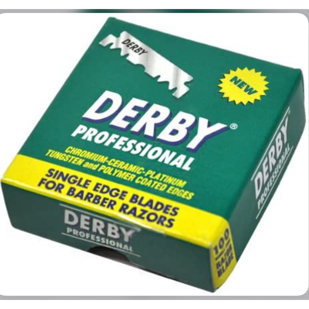 Lâmina Derby Professional - Kit 1 cartela C/ 100 unidades de lâminas