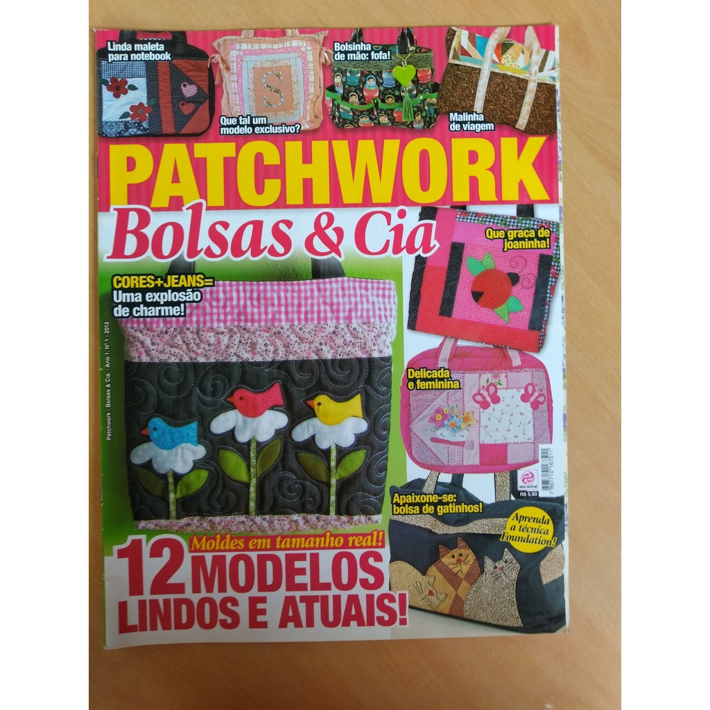 Revista Patchwork 1 Bordado Decoração Bolsa Moda 497r