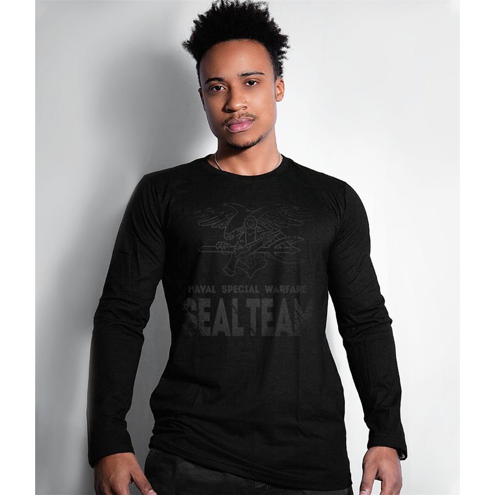 Camiseta Manga Longa Seal Team Navy Seal Dark Line