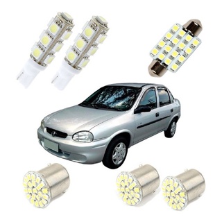Kit Lampadas Led Corsa Classic Sedan Hatch Wind 1995 À 2010 em Oferta na Shopee