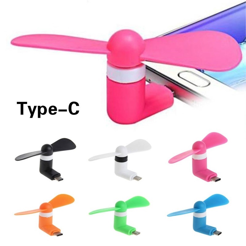 Mini Ventilador De Refrigeração Tipo-C Flexível Portátil Para Celular Android/Acessórios