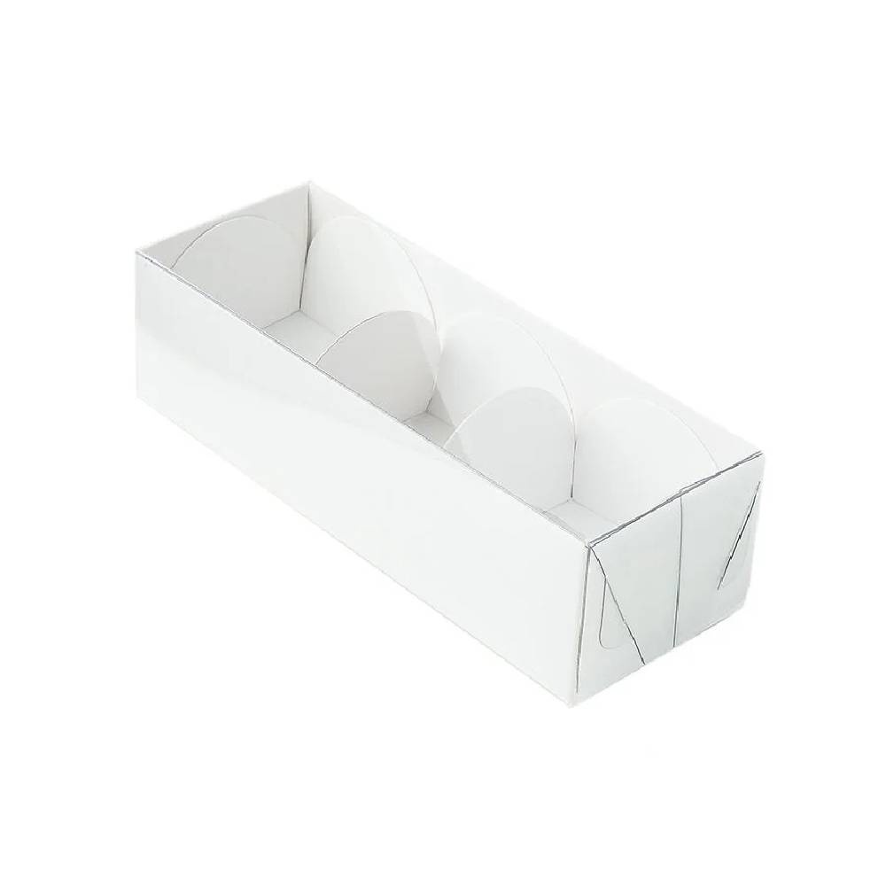 Caixa 3 Doces com Tampa 12x4,5x3,5cm Branca 10un Assk Rizzo - Home & Living