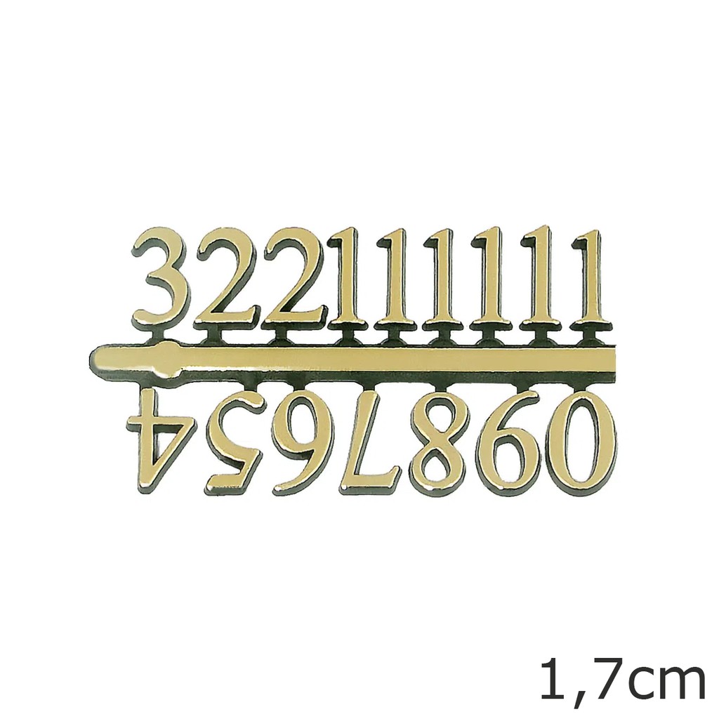 Conjunto de Algarismos Arábicos OU Romanos para Relógios de Parede na cor Dourado em Oferta na Shopee