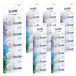 30 Baterias Pilha CR2032 3V Elgin Moeda 6 Cartelas