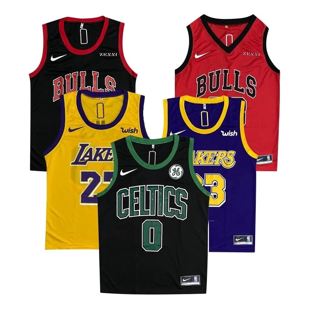 Kit Com 5 Camisas Regata De Basquete NBA - Atacado Promoção