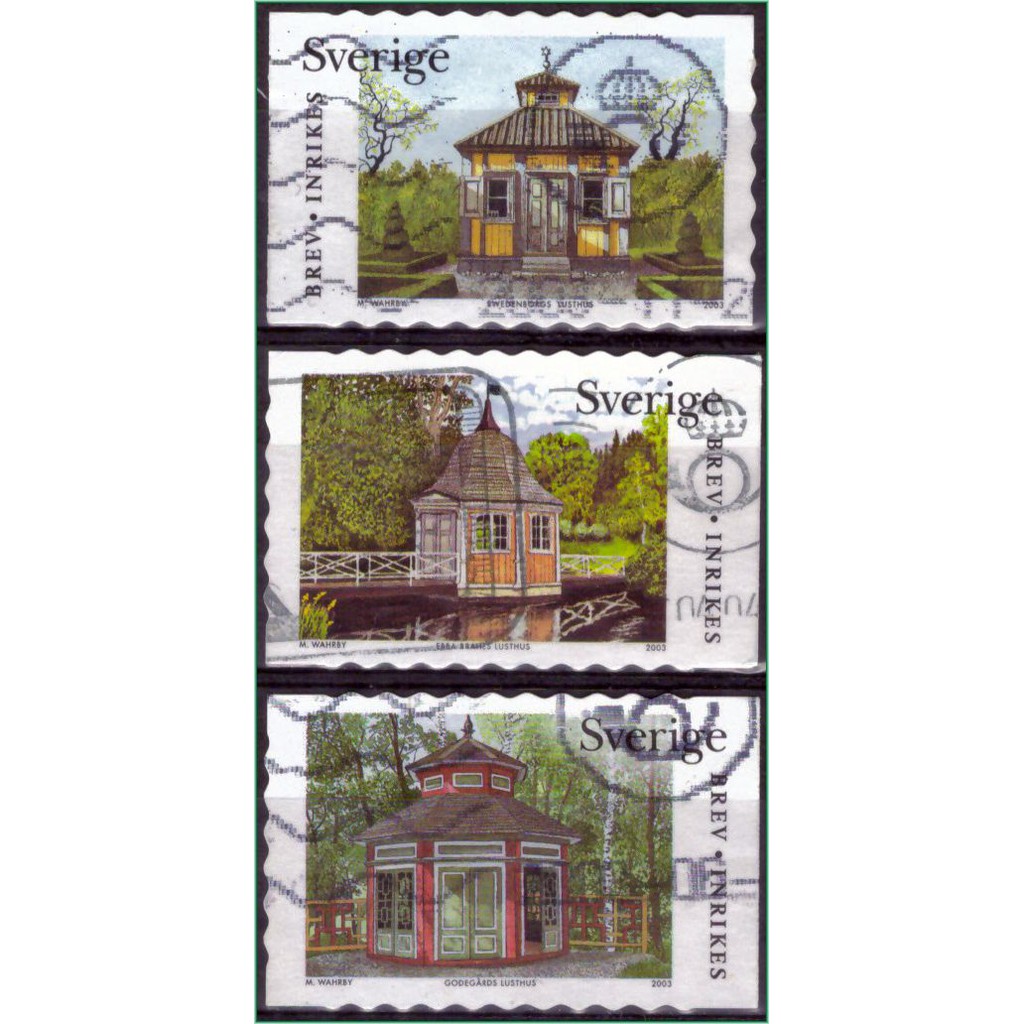 Suécia - Pavilhões de jardim - 2003 - Auto-adesivos - Filatelia - Selos