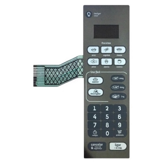 Membrana Teclado para Microondas Cônsul Cmo20 Espelhado