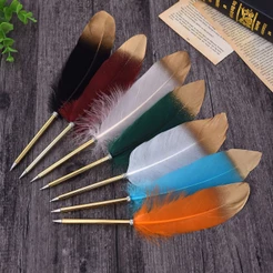 Caneta Pena Vintage Estilo Europeu 1 Peça Presente De Papelaria