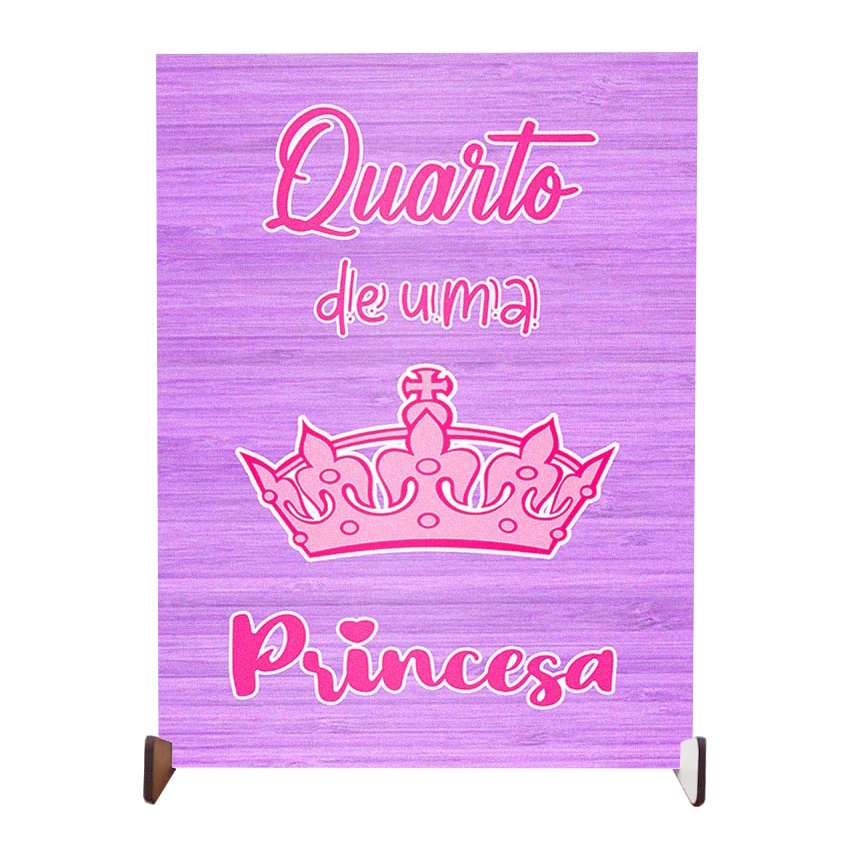 plaquinha decorativa personalizada quarto de uma princesa enfeite