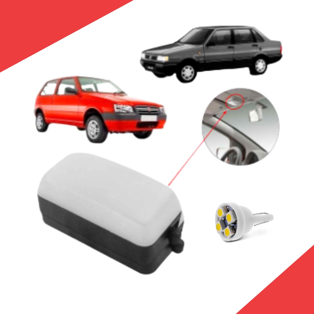 Lanterna Teto + Lampada Led Fiat 147 Uno Spazio Oggi Premio Elba Panorama em Oferta na Shopee