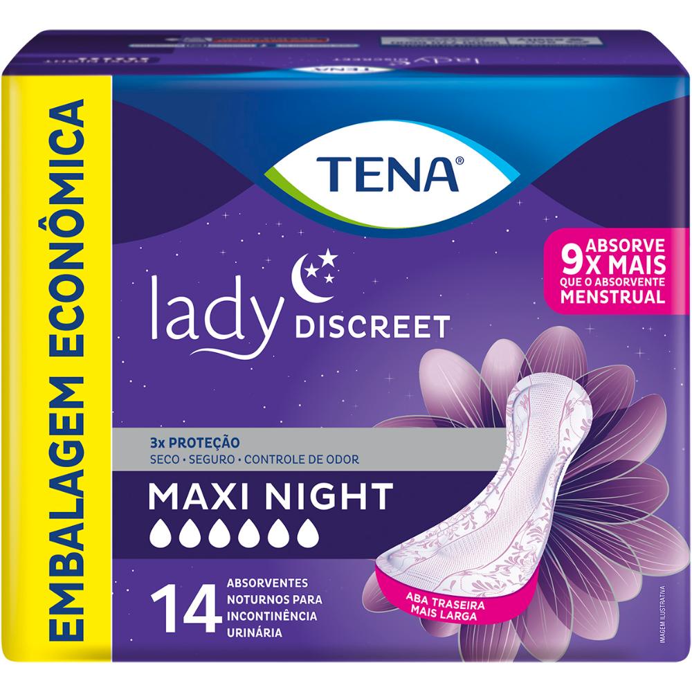 Absorvente para Incontinência Urinária Lady Discreet Maxi Night com 14 unidades em Oferta na Shopee