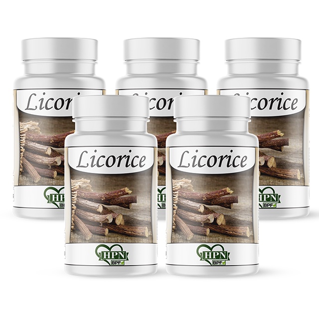 Licorice - Glycyrrhiza glabra Planta Medicinal 5 Frascos 500mg