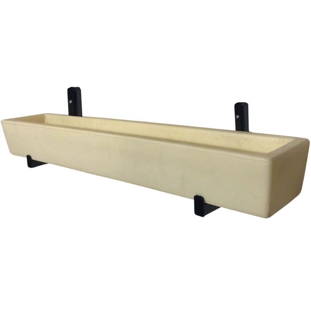 Jardineira Floreira 80cm De Polietileno Com Suporte De Ferro Para Parede