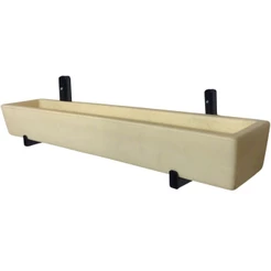 Jardineira Floreira 80cm De Polietileno Com Suporte De Ferro Para Parede
