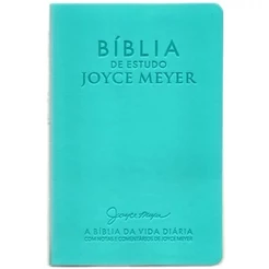Bíblia De Estudo Joyce Meyer | NVI | Letra Média | Azul Tifany