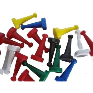 Conjunto Pinos Peão Jogo Pinos Ludo 60 Und + 30 Dados 10mm