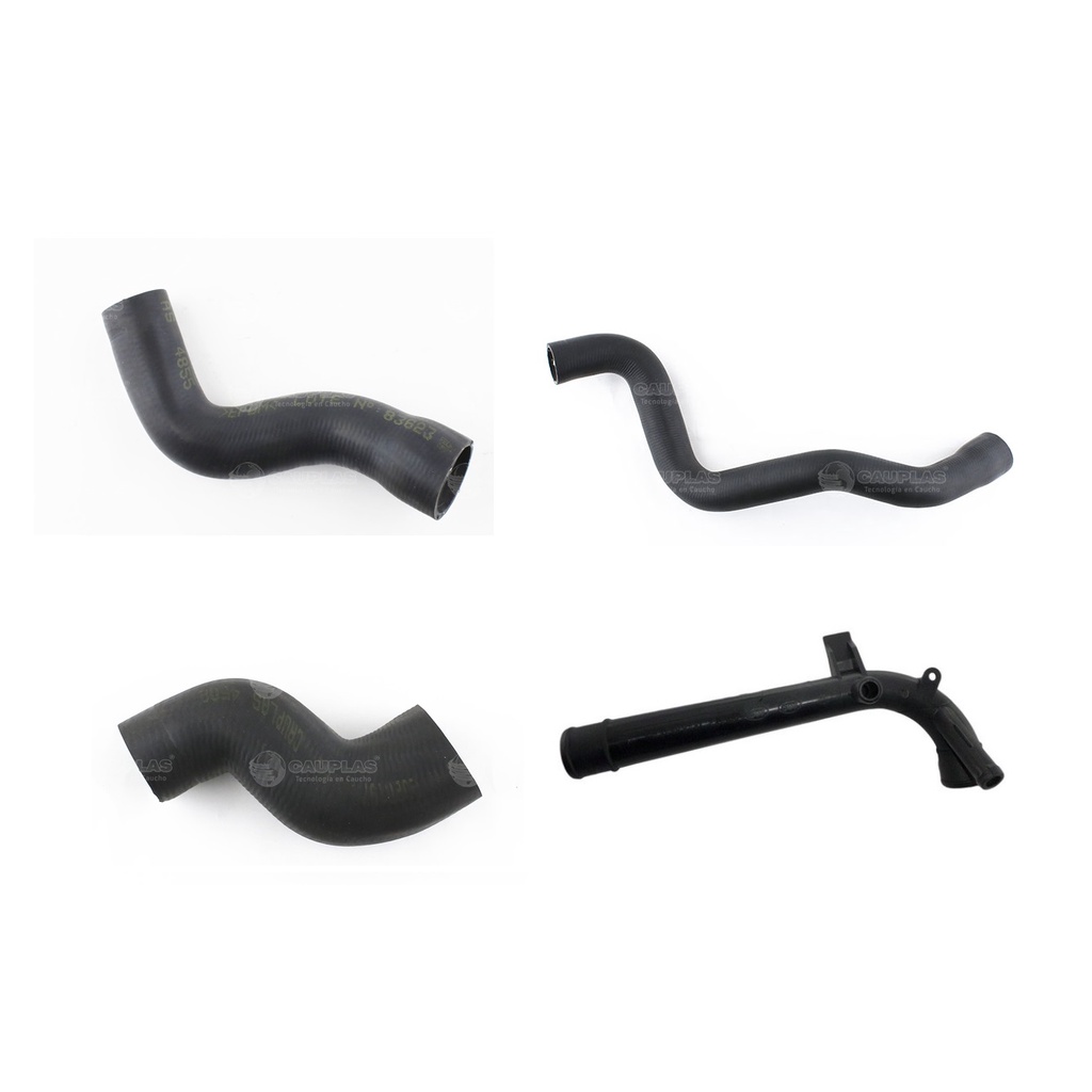 Kit Ducto + 3 Tubeiras Corsa 1.4 Frente Montana 2003 Em Diante - 93378134