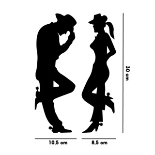 Adesivo Cowboy e Cowgirl Carro 30x19cm em Oferta na Shopee