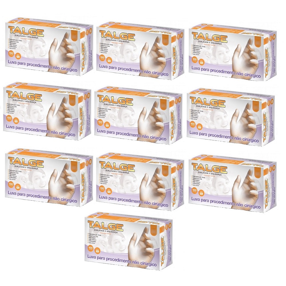 Kit Luva De Vinil Talge Sem Pó G 1000 Unidades em Oferta na Shopee