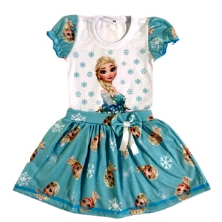 Vestido infantil temático Princesas oferta veste de 1 a 7 anos ( Medidas na descrição) em Oferta na Shopee