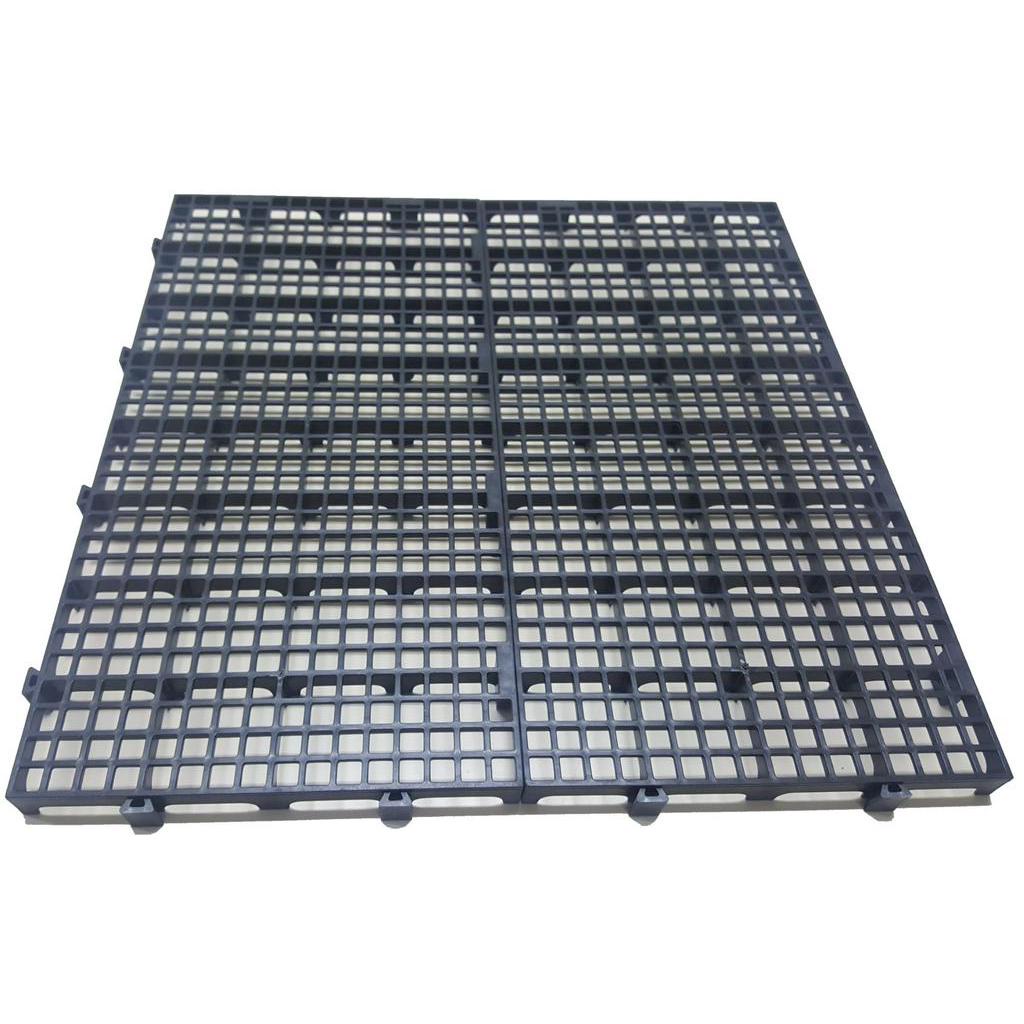 10pc Pallet Estrado Plastico Preto 25x50x2,5cm Piso Plástico