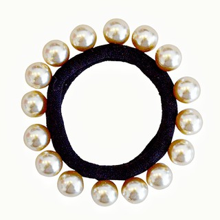 Elástico De Cabelo Com Pérolas branco bonito