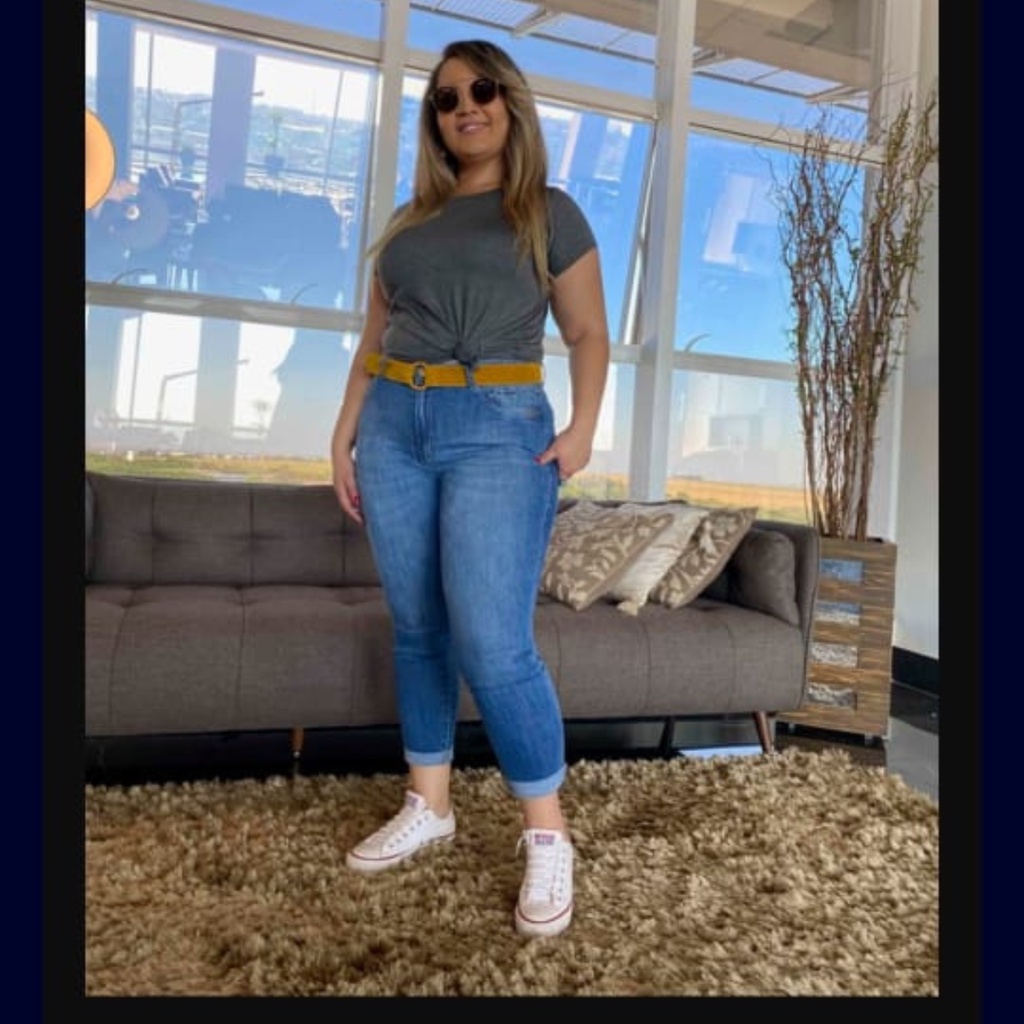 Calça Feminina Plus Size Empório Jeans Barra Desfiada