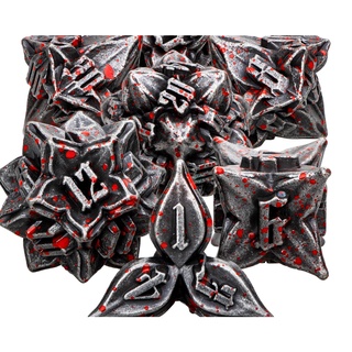 DND conjunto de dados Metal D&D 6 lados poliédricos para RPG Sharp Edge D e D Role Playing Dados