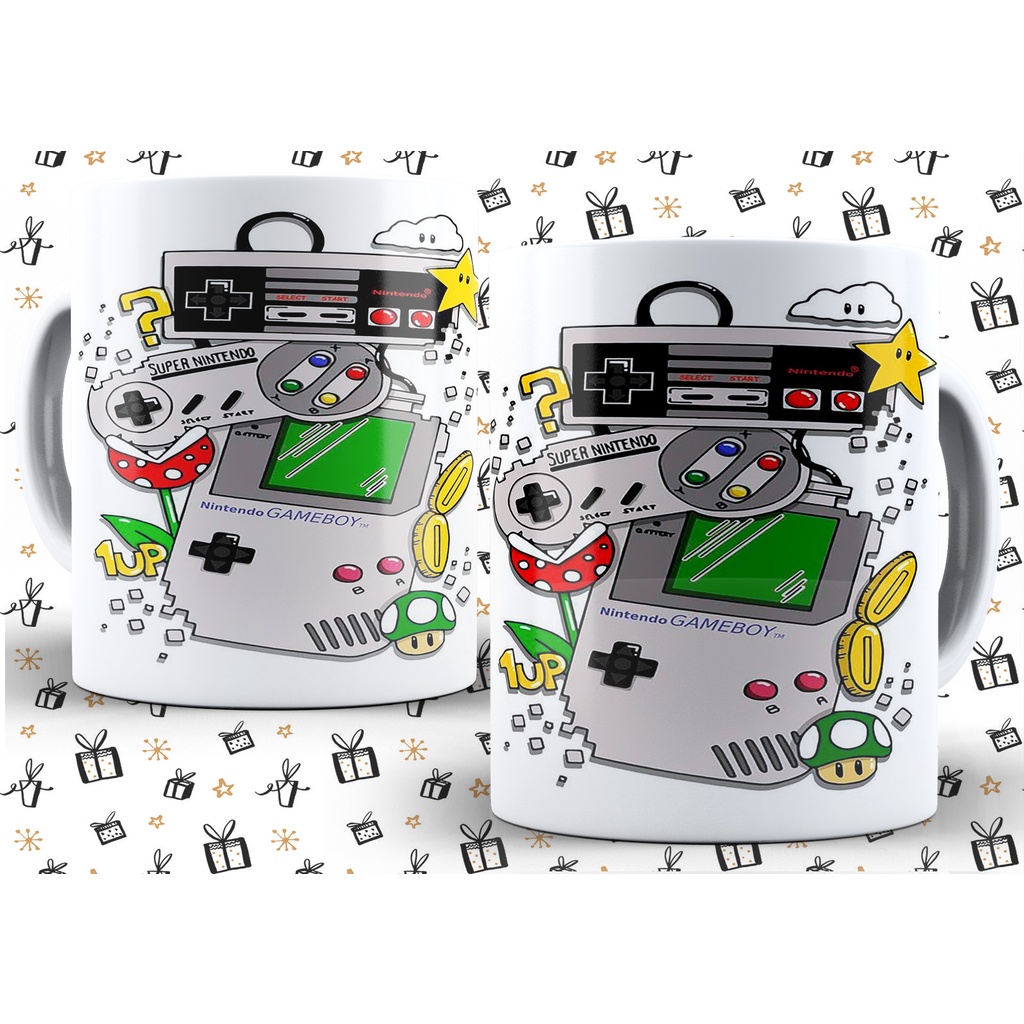 Caneca Personalizada VídeoGame - Super Nintendo, Nintendo Game Boy