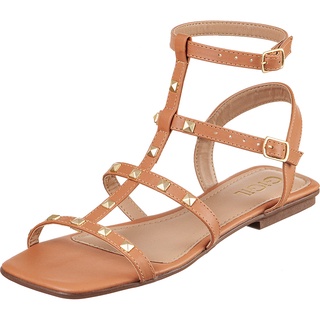 Sandália Feminina Rasteirinha Gladiadora Rasteira Fivela Cravo Confortável Moda Blogueira Confort Calçado Atual Macia Colorido