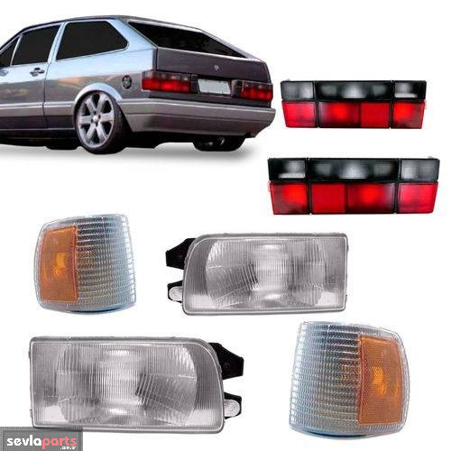 Kit Farol Gol Quadrado 91 92 93 94 95 + Pisca + Lanterna Fumê | Shopee ...