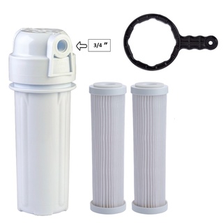 Filtro Caixa Dágua 2 Refil Plissado Lavável com Chave