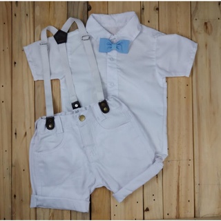 Roupa Batizado Menino Ou Casamento Pajem infantil Batismo Branco