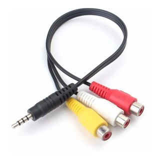 Cabo Av 3 Rca FEMEA X P3 Macho para Áudio e Vídeo