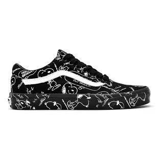 tenis vans snoopy preto