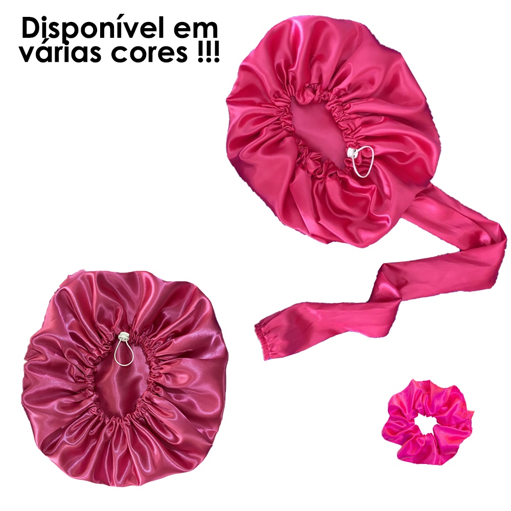 Kit toca difusora +touca de dormir cetim duplo +brinde