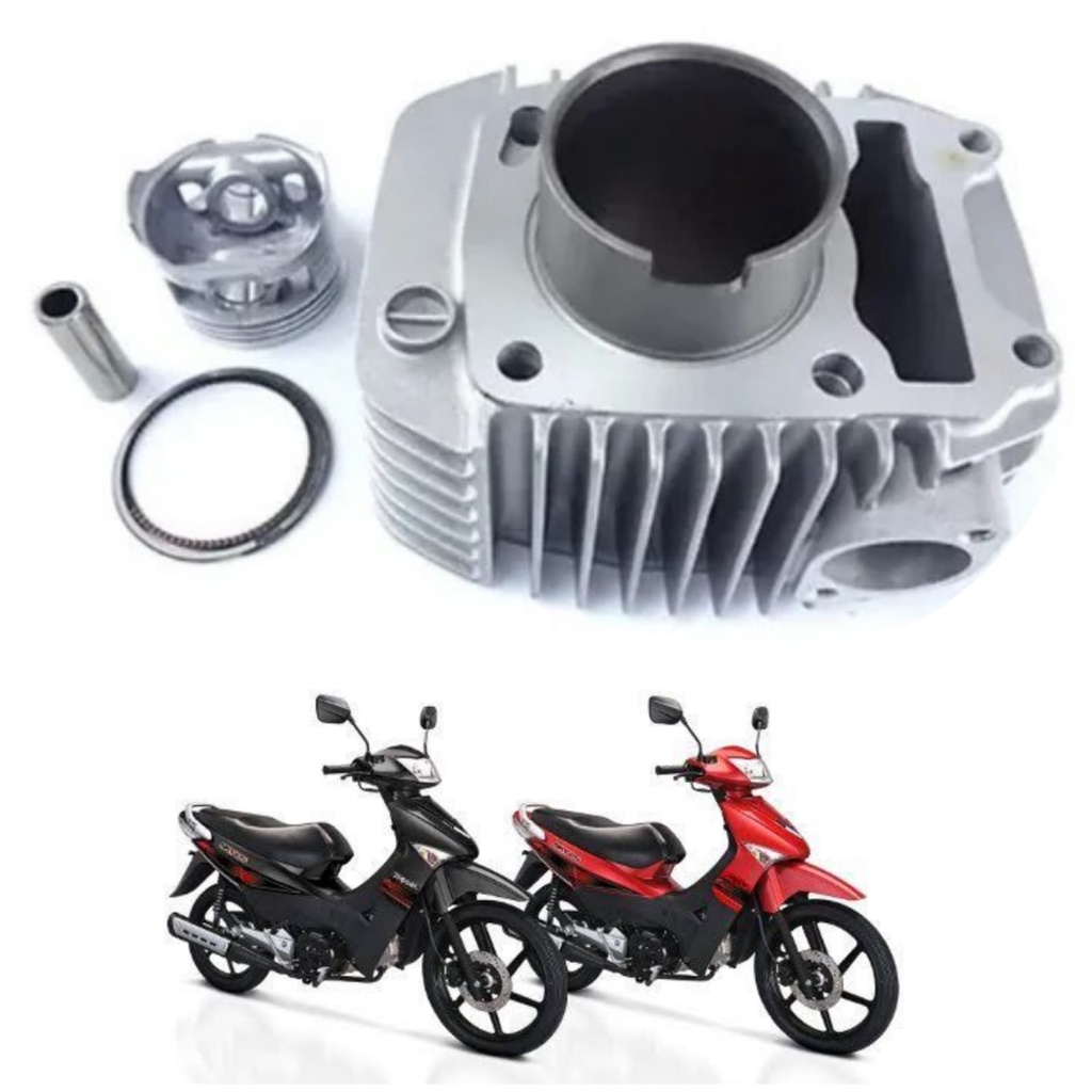 Kit Cilindro Pistão Camisa Motor Stander Traxx Sky 125 (camisa, pistão, pino, travas e anéis)