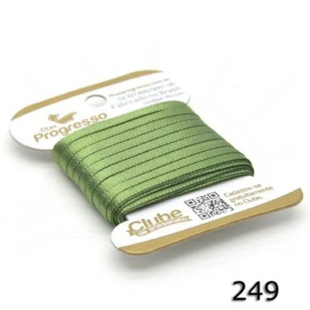 Fita em Cetim - Verde Militar 10mx4mm 1un - Progresso Rizzo